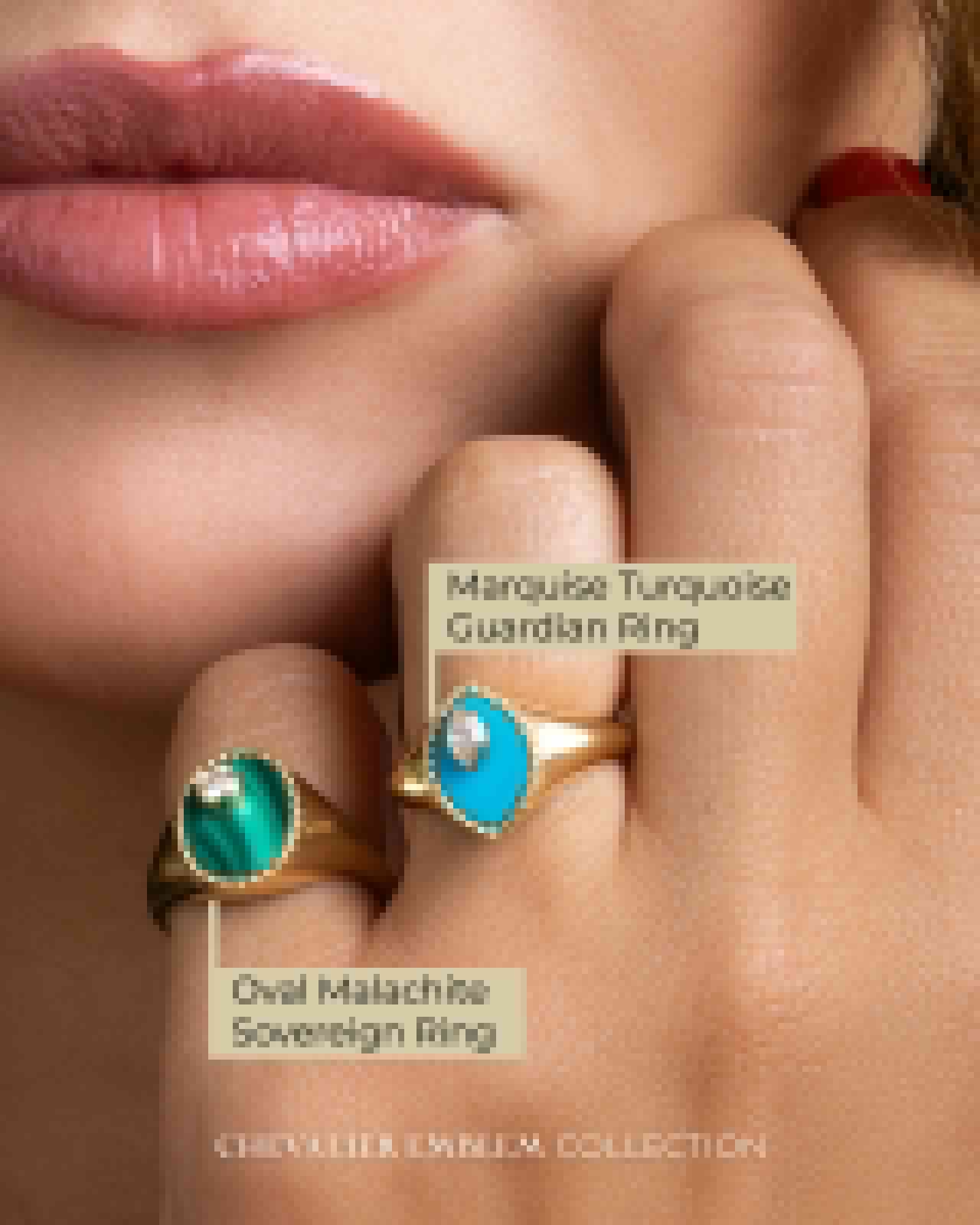 Oval Malachite Sovereign Ring