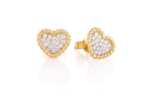 Torsade heart shape earrings