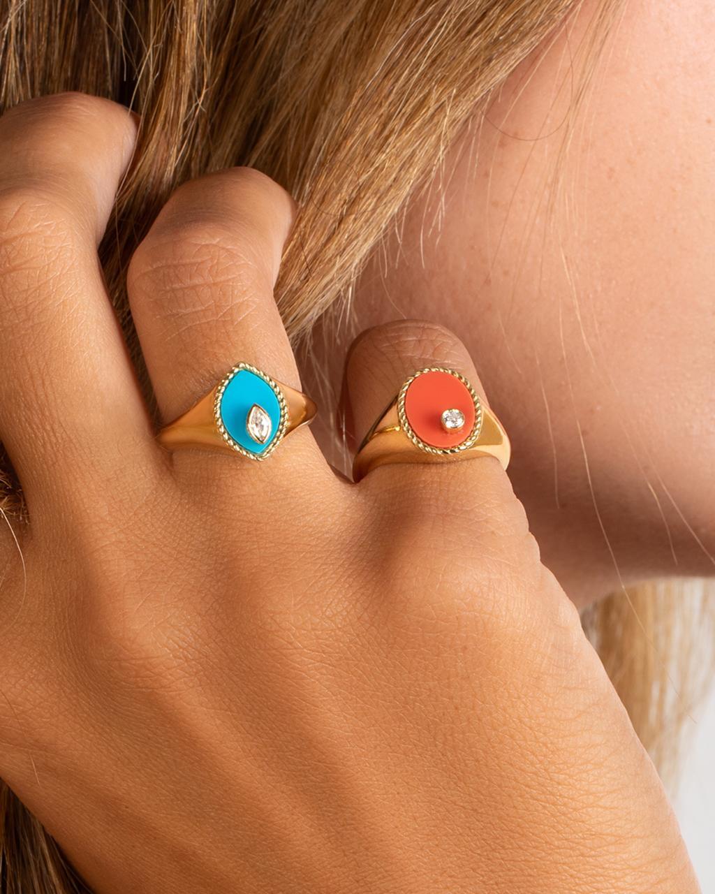 Marquise Turquoise Guardian Ring